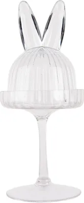 Produktbild von Clayre & Eef Glocke Kaninchen Ø 12x29 cm Transparant Glas