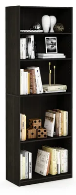 Productafbeelding van Furinno Jaya boekenkast met 5 verstelbare planken, espressobruin