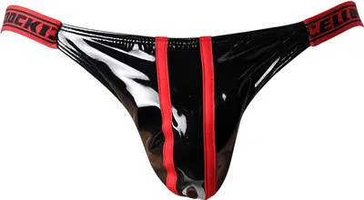 Produktbild von CELLBLOCK 13 - Herren Jockstrap Unterwäsche - Black Chrome Jock Brief Red - 1x Größe S