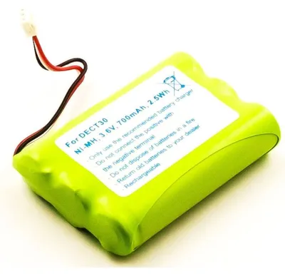 Produktbild von Akku für Tiptel 500 DECT NiMH 3,6 Volt 600 mAh schwarz.