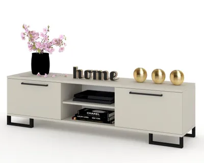 Produktbild von Fernsehschrank TV-Lowboard KING STEHEND MIT GRIFFEN Cashmere/Cashmere 120cm