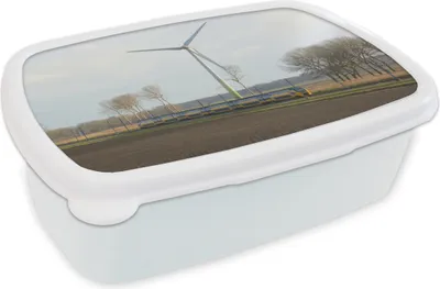 Produktbild von KitchenYeah® Lunchbox Brotzeit Brotdose 17x11 cm Ein Zug mitten auf der Wiese Kinder Brotzeitdose - Lunch Box - Kinder - Sandwich-Box - Schulbox - Lunch Boxen