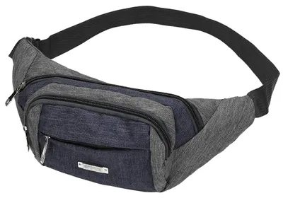 Produktbild von Gürteltasche Hüfttasche Bauchtasche - Uni - Grau-Grün - 34 x 16 cm