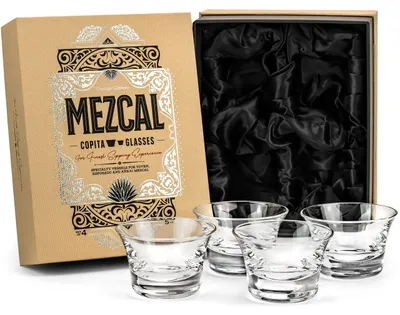 Zdjęcie produktu dla Zestaw 4 szklanek do degustacji mezcalu - 150 ml