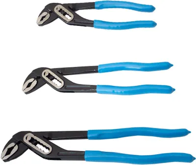 Produktbild von Bituxx® Set Wasserpumpenzange Rohrzange Klempner Zange Kombizange  175mm / 250mm / 300mm MS-19383
