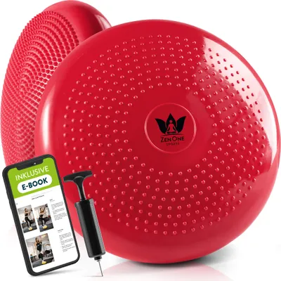 Produktbild von ZenOne Sports Balancekissen, orthopädisches Sitzkissen, Balance Board, Noppenkissen für aufrechte Haltung, Fitness-, Reha-, Balance- & Krafttraining