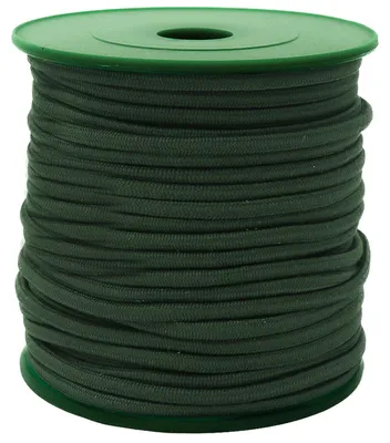 25m extra starke Gummikordel 3mm, Gummiband, Bekleidungsgumm waldgrün
