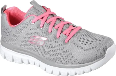 Produktbild von Skechers Damen Schnürschuhe Sportlich Gummisohle grau