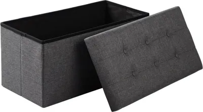 Produktbild von Aufbewahrungsbank – Grau – Sitzbank Sitztruhen – Hocker mit Stauraum – 76x38x38cm