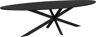 Produktbild von Starfurn – Esstisch Ferris aus Eiche | Oval, 280 cm | Schwarz