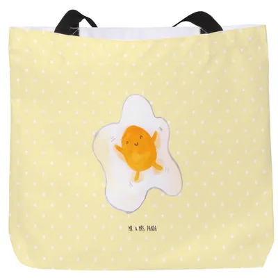 Produktbild von Mr. & Mrs. Panda Reisetasche Spiegelei Ei - Gelb Pastell - Geschenk, Tasche, Schultasche, Strandtasche, Laptoptasche, Tag, Tote Bag, Glücklich, Gute Laune, Schön, Liebe