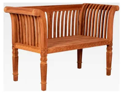 Produktbild von Gartenbank Newport aus Teakholz | Holzbank mit Rückenlehne | Friesenbank für den Außenbereich | 2-Sitzer 130x57x86 cm | Wetterfeste Sitzbank aus massivem Teak für Garten, Balkon und Terrasse | Parkbank zum Entspannen