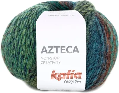Obrázok produktu pre Katia Azteca 7891 Emerald/Maroon Pletacia priadza