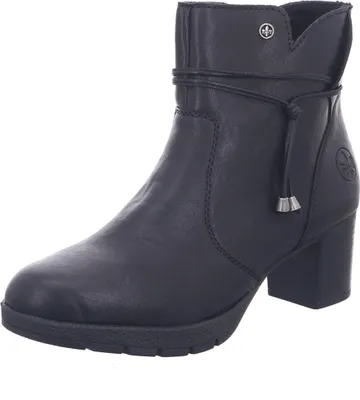 Produktbild von Rieker Damen Stiefelette mit Plateau und Blockabsatz lose Soft Einlagen 77667, Größe:37 EU, Farbe:Schwarz