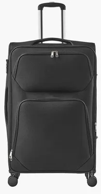 Produktbild von Reisvalise mit Ausfahrspur mit Spinner-Rädern (50,5 x 34 x 82 cm) – Stoffkoffer mit Extra Reisezugang und TSA-Schloss – Schwarzer Reisekoffer