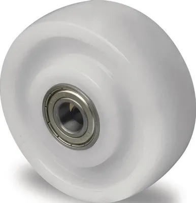 Productafbeelding van Reservewiel, diameter 75 mm, draagvermogen 300 kg, polyamide, wit, asdiameter 10 mm, naflengte 35/47 mm