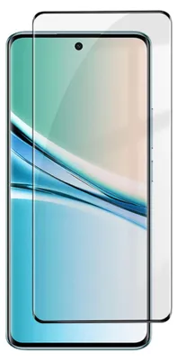 A screen protector placed on top of a smartphone screen.