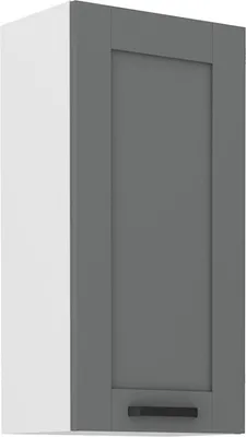 Obrázek produktu pro Vysoká horní skříňka LAILI - šířka 45 cm, šedá / bílá