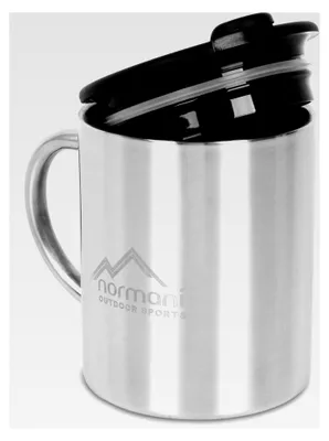 Produktbild von Edelstahltasse für Outdoor-Camping mit Trinkdeckel 250 ml - Doppelwandig und rostfrei