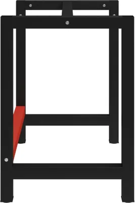 Obrázek produktu pro vidaXL Rám pracovního stolu kovový 80x57x79 cm černo-červený
