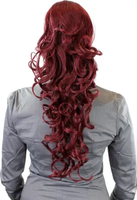Produktbild von WIG ME UP Haarteil, lockig, Aubergine-Rot WK08-39