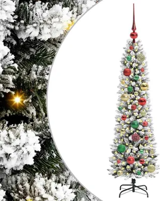 Obrázok produktu pre vidaXL Umelý vianočný stromček so 150 LED diódami so stojanom biely 120 cm
