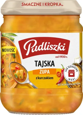 Obrázok produktu pre Pudliszki Thajská polievka s kuracím mäsom 440 g