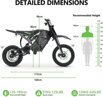 Produktbild von Elektrisches Dirtbike – 3500W Motor und 48V Batterie mit Fettreifen und Stickstofffederung