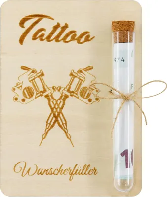 Produktbild von Verpackung für Geldgeschenke – Tattoo-Gutschein