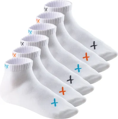 Produktbild von CFLEX Lifestyle Herren & Damen Kurzschaft Socken (6 Paar) Baumwoll Quarter Socken - White Mix 35-38