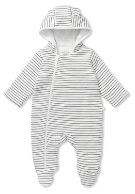 Productafbeelding van MORI kinderwagen voor baby's, met kap, gestreept, met rits aan de voorkant, comfortabel