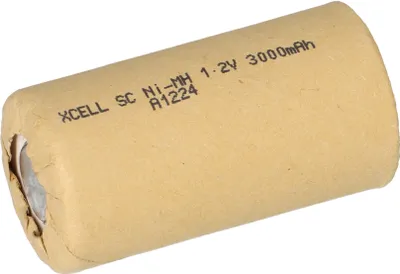 Produktbild von XCell Einzelzelle Sub-C Ni-MH 1,2V / 3000mAh HP43SC3000P, Pappmantel