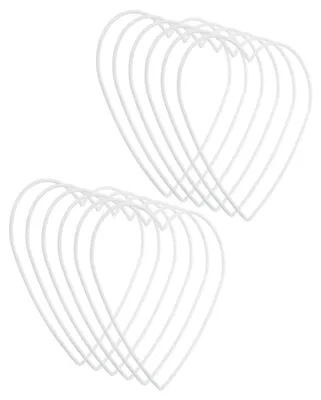 12er-Pack Dreamcatcher-Ringe, Metall, 15,5 cm, Herzform, weiß