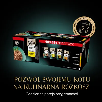 Zdjęcie produktu dla Sheba Delicacy karma dla kota - drobiowe smaki w galarecie 40 x 85 g