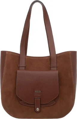 Immagine prodotto di Vezze Copertina Borsa a tracolla in pelle scamosciata marrone