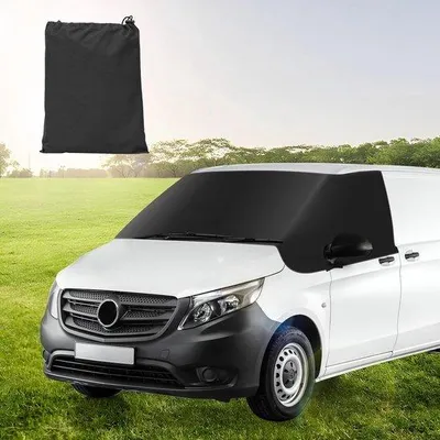 Produktbild von Winter-Sonnenblende für Auto, für Vito W447 2014-2022, für Außenspiegel, vorne, schwarz, groß