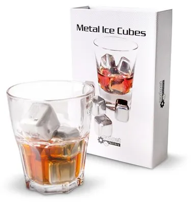 Productafbeelding van Metalen Koelblokjes voor Drankjes, 4 Stuks