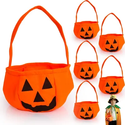 Obrázek produktu pro Yisscen sada 6 halloweenských sáčků na sladkosti se vzorem dýně