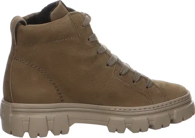 Produktbild von Paul Green Super Soft Schnürboot - Olive Veloursleder Größe: 40 Normal