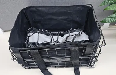 Produktbild von Fahrradkorb hinten mit wasserdichter Tasche - Ideal für sicheren Transport