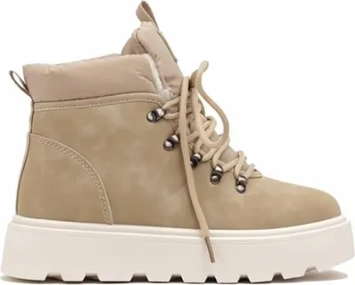 Zdjęcie produktu dla Damskie sznurowane buty rekreacyjne ocieplane buty zimowe Asti Beige Rozmiar 39