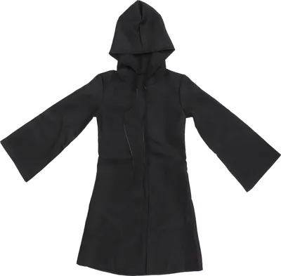 Produktbild von Halloween Kapuzenumhang, schwarz, Uni, langer Mantel, Cosplay-Kleid, Kostümparty für Erwachsene