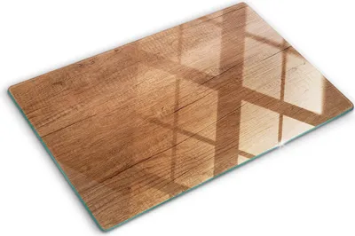 Obrázek produktu pro Kryt varné desky – Kryt na indukční desku – Ochranná skleněná deska – 80x52 cm– Skleněné ochranné desky na sporák –Tvrzené sklo –Dřevo