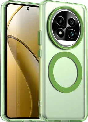 Immagine prodotto di Custodia magnetica per Realme 13 Pro 5G, sottile custodia antiurto traslucida opaca verde