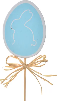 Image de Clayre & Eef Plante oeuf 30 cm bleu bois