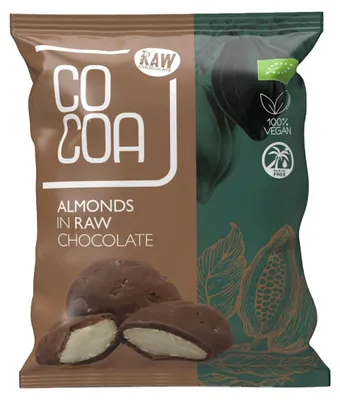 MIGDAŁY W CZEKOLADZIE SUROWEJ BIO 70 g - COCOA