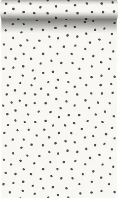 Obrázok produktu pre Origin Wallcoverings tapety bodky biela a čierna 53 cm x 10,05 m