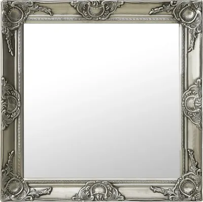 Produktbild von Wandspiegel im Barock-Stil 60 x 60 cm Silbern