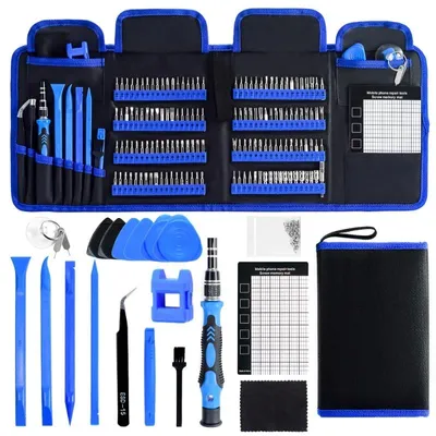Produktbild von 168-in-1 Präzisionsschraubendreher-Set - Magnetisches Reparaturwerkzeug - 28 Bits - Legierter Stahl - Für Elektronik, iPhone und PC