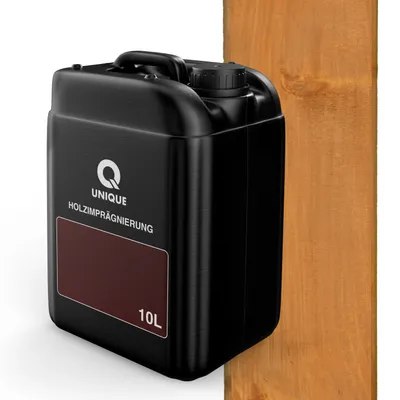 Produktbild von Q UNIQUE Holzimprägnierung Eichen 10 L Holzschutz 2 In 1 Grundierung Mit Schutz Farbimprägnierung Imprägniermittel Innen & Außen
